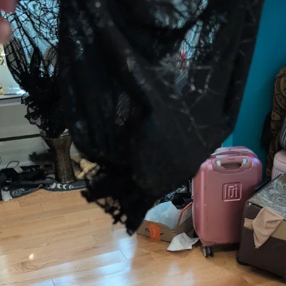 Vixen by Micheline Pitt Black Spiderweb Shrug - Picture 4 of 6